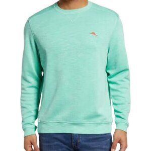 Tommy Bahama Tobago Bay Crewneck Sweatshirt - Turq Cabbage, Size L